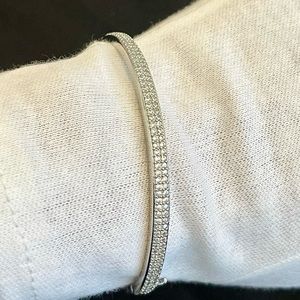 14k White gold plated bracelet